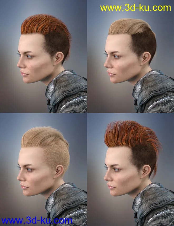 Sitric Hair for Genesis 8模型的图片11