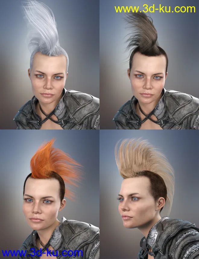 Sitric Hair for Genesis 8模型的图片12