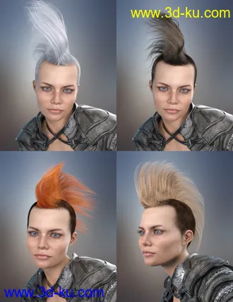 3D打印模型Sitric Hair for Genesis 8的图片