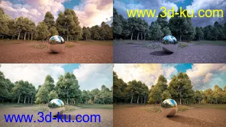3D打印模型Skies of Sylva - 20 Forest Themed 8K HDRIs for Iray的图片