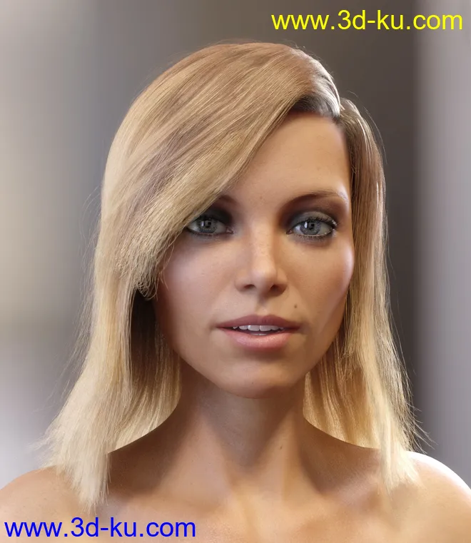 Skye Hair for Genesis 3 and 8 Females模型的图片1
