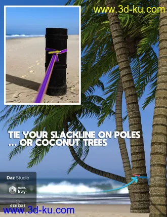 3D打印模型Slackline and Poses for Genesis 8的图片