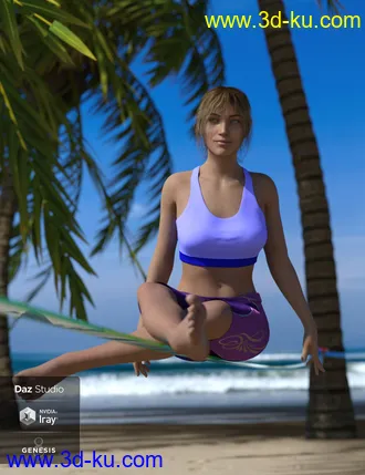 3D打印模型Slackline and Poses for Genesis 8的图片
