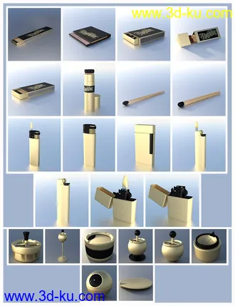 3D打印模型Smoker's Delight - Lighters, Matchboxes & Ashtrays的图片