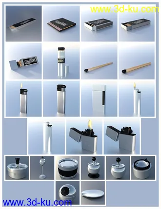 3D打印模型Smoker's Delight - Lighters, Matchboxes & Ashtrays的图片