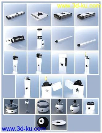 3D打印模型Smoker's Delight - Lighters, Matchboxes & Ashtrays的图片