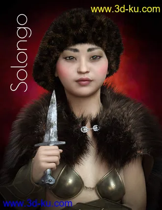 3D打印模型Solongo - A Beautiful Mongolian Female的图片