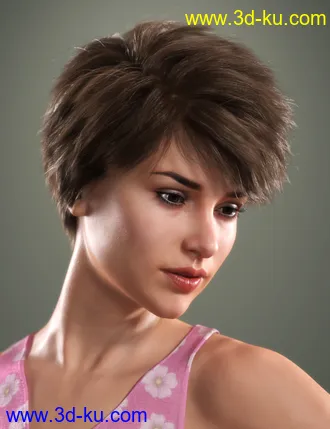 3D打印模型SP Hair 012 for Genesis 3 and 8 Female(s)的图片