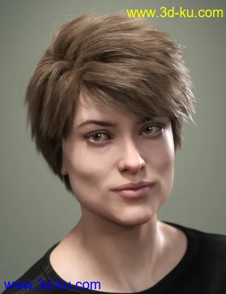 3D打印模型SP Hair 012 for Genesis 3 and 8 Female(s)的图片