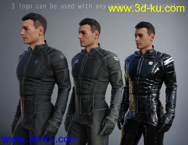 Space Uniform for Genesis 8 Male(s)模型的图片6