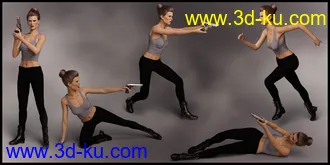 3D打印模型Spy Girl Poses and Expressions for Josephene 8 and Genesis 8 Female的图片