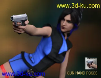 3D打印模型Spy Pistol and Garter for Genesis 8 Female的图片