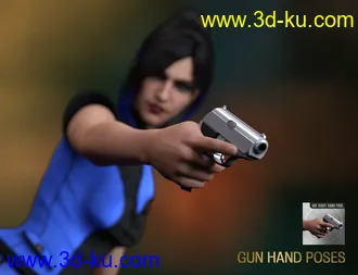3D打印模型Spy Pistol and Garter for Genesis 8 Female的图片