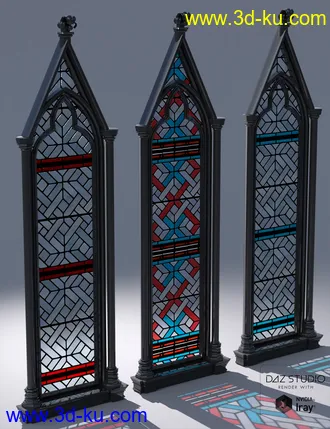 3D打印模型Stained Glass Iray Shaders Vol 2的图片