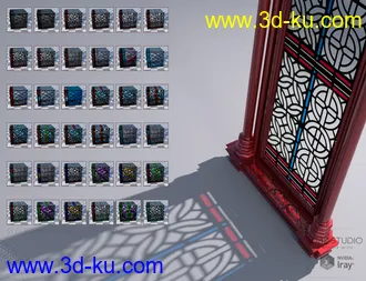 3D打印模型Stained Glass Iray Shaders Vol 2的图片