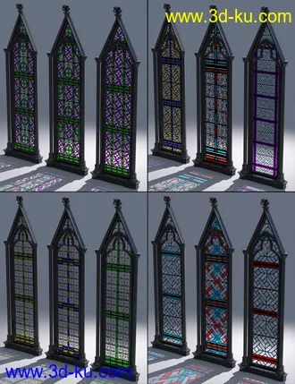 3D打印模型Stained Glass Iray Shaders Vol 2的图片