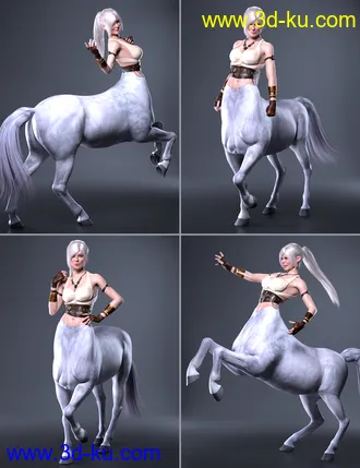 3D打印模型Stallions Strength Poses for Genesis 8 Centaur的图片