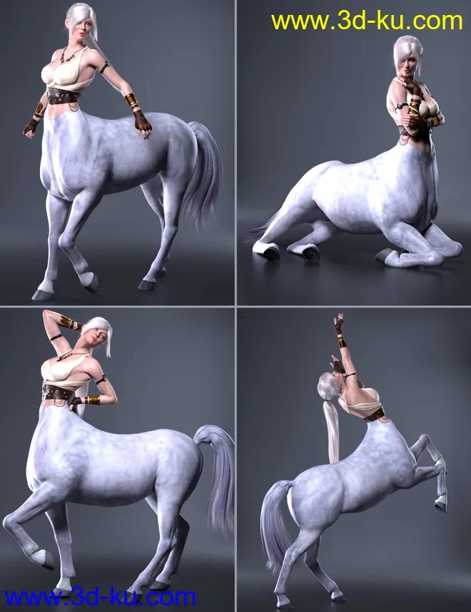 Stallions Strength Poses for Genesis 8 Centaur模型的图片3