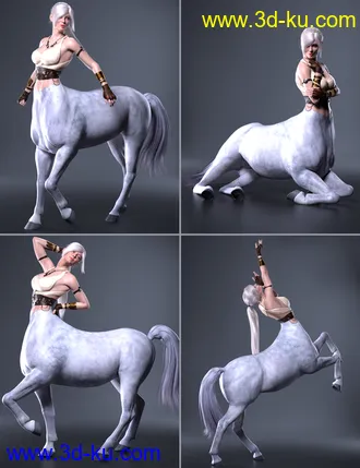 3D打印模型Stallions Strength Poses for Genesis 8 Centaur的图片