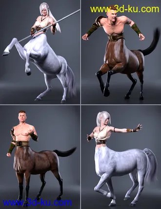 3D打印模型Stallions Strength Poses for Genesis 8 Centaur的图片
