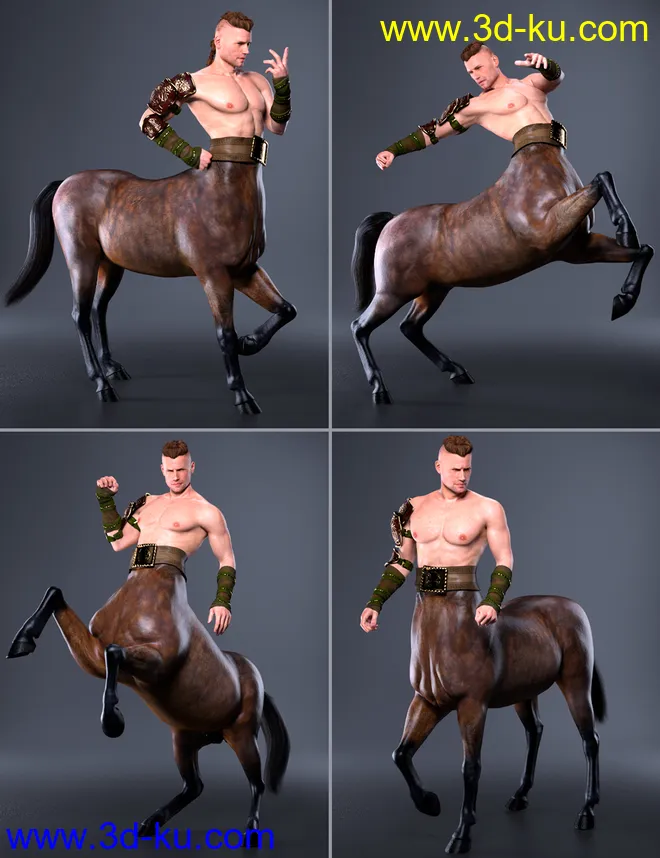 Stallions Strength Poses for Genesis 8 Centaur模型的图片6