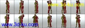 3D打印模型Standing Embracing Poses for Genesis 8的图片