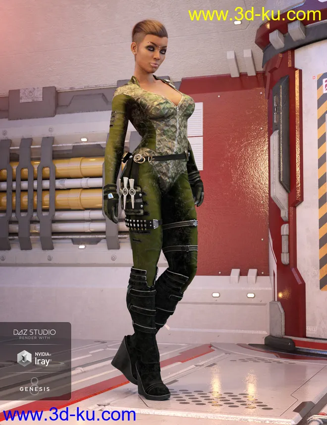 Stealth Siren Outfit Textures模型的图片3