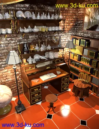 3D打印模型Steampunk Alchemy Set的图片