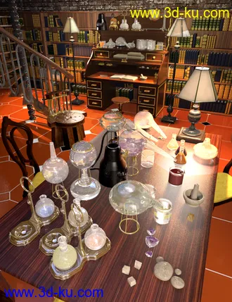 3D打印模型Steampunk Alchemy Set的图片