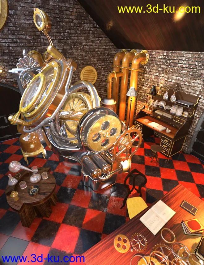 Steampunk Alchemy Set模型的图片5