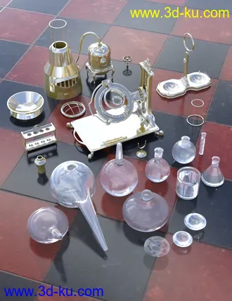 3D打印模型Steampunk Alchemy Set的图片