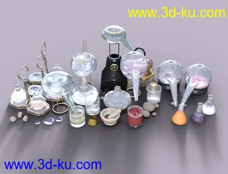 3D打印模型Steampunk Alchemy Set的图片