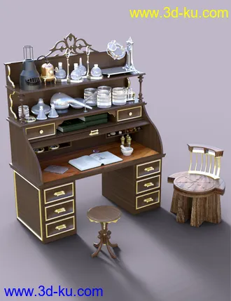 3D打印模型Steampunk Alchemy Set的图片