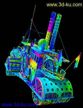 3D打印模型Steampunk Paddle Boat的图片