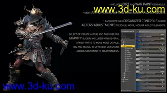 3D打印模型STF Bone Breaker Armor for Genesis 8 Male(s)的图片