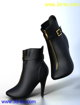 3D打印模型Strapped Ankle Boots for Genesis 8 Female(s)的图片