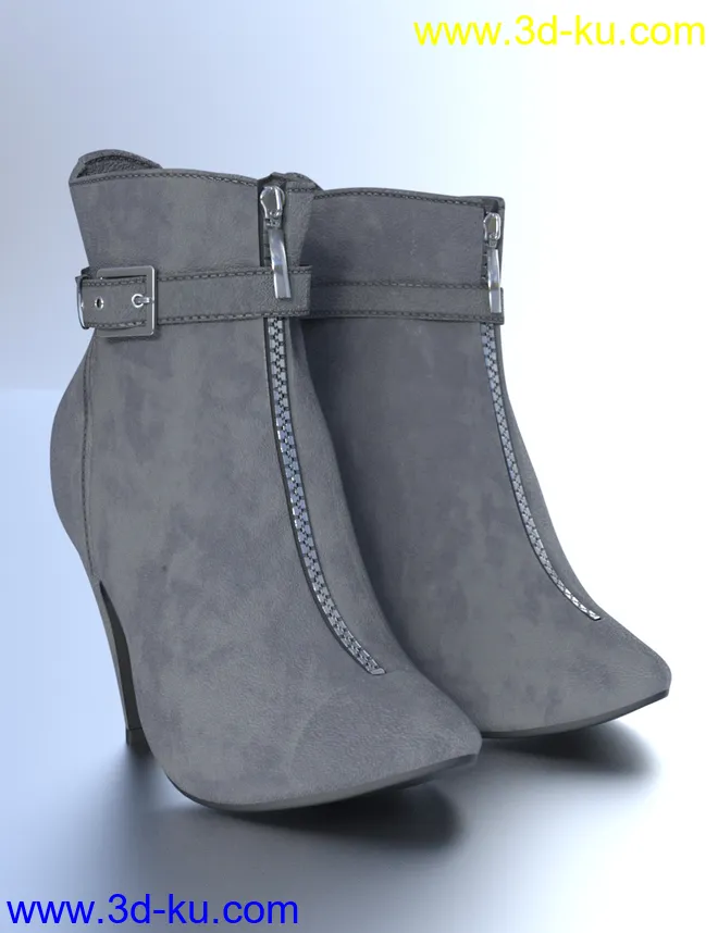 Strapped Ankle Boots for Genesis 8 Female(s)模型的图片3