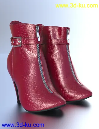 3D打印模型Strapped Ankle Boots for Genesis 8 Female(s)的图片