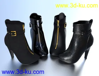 3D打印模型Strapped Ankle Boots for Genesis 8 Female(s)的图片