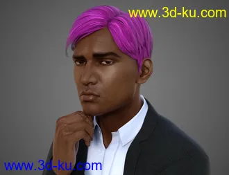 3D打印模型Strictly Business Hair for Genesis 8 Male的图片