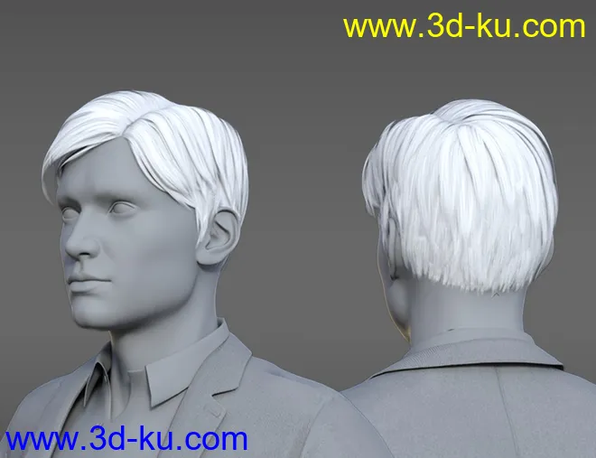 Strictly Business Hair for Genesis 8 Male模型的图片6