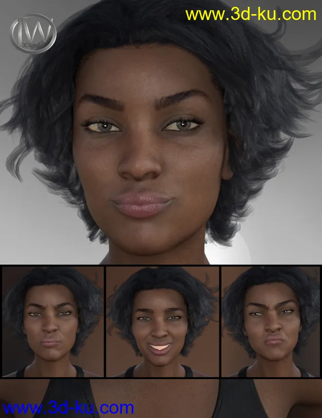 Strong Woman - Expressions for Monique 8模型的图片1