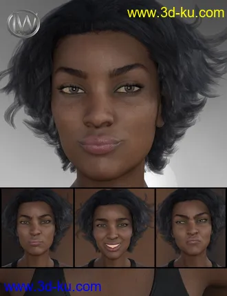 3D打印模型Strong Woman - Expressions for Monique 8的图片