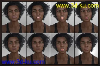 3D打印模型Strong Woman - Expressions for Monique 8的图片
