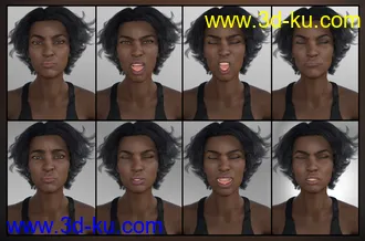 3D打印模型Strong Woman - Expressions for Monique 8的图片