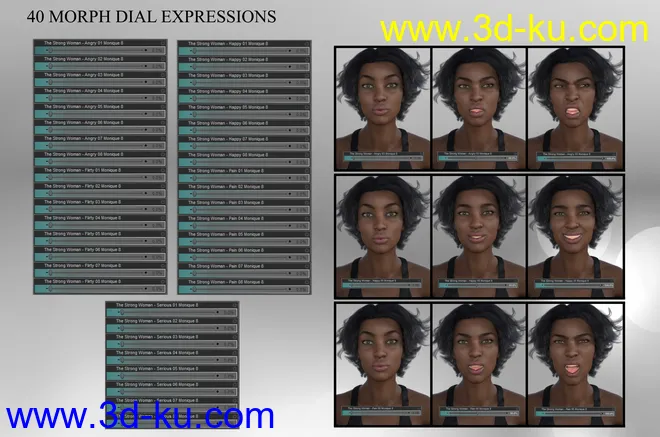 Strong Woman - Expressions for Monique 8模型的图片8