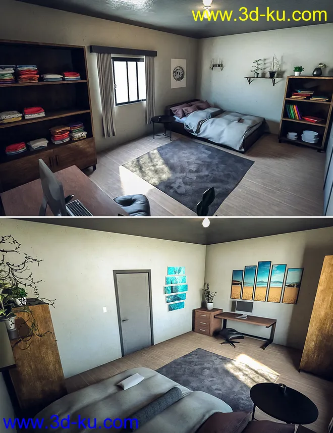 Student Bedroom模型的图片1
