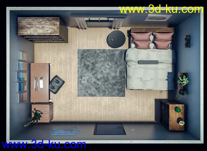 Student Bedroom模型的图片7