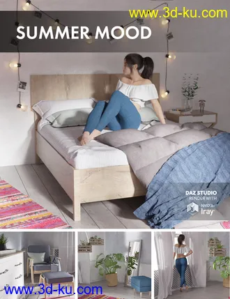 3D打印模型Summer Mood Bedroom的图片