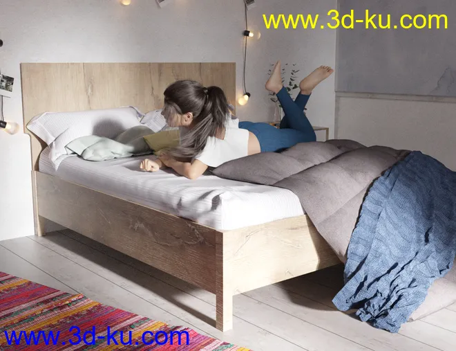 Summer Mood Bedroom模型的图片2